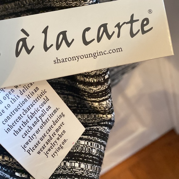 a’ la carte NWT women’s size M black and silver button front jacket - Picture 5 of 6